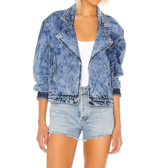 superdown Jackets & Blazers - super down Denim Moto Jacket